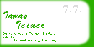 tamas teiner business card